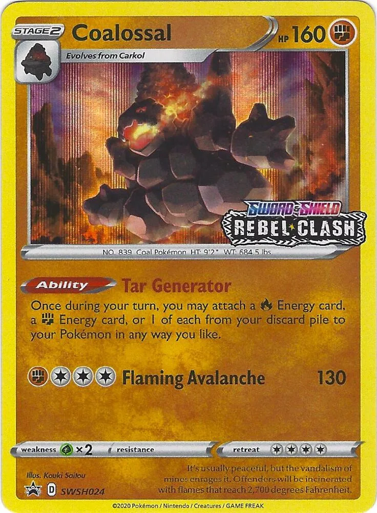 Coalossal (Prerelease) card front