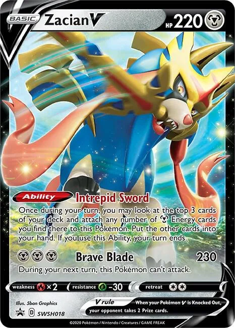Zacian V card front