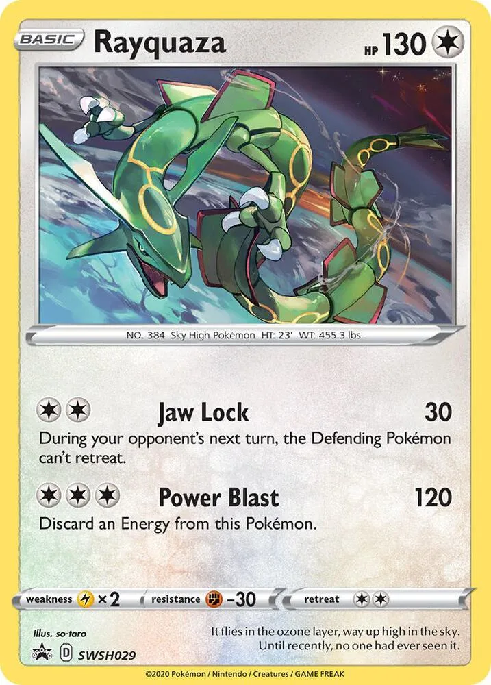 Rayquaza card front
