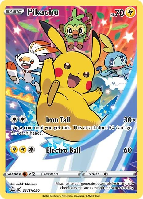 Pikachu card front