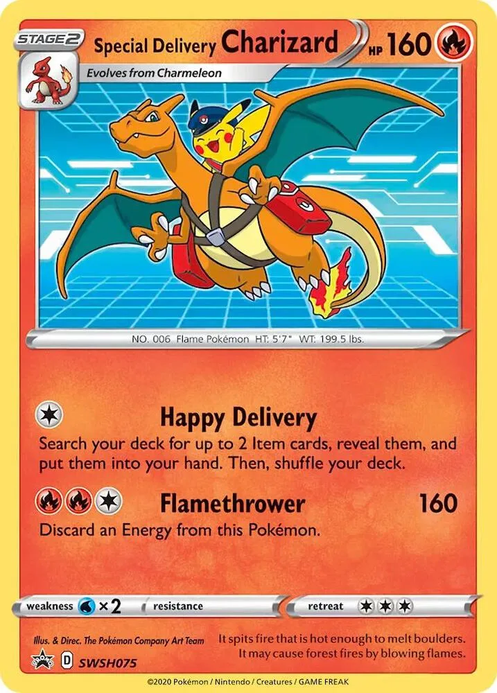 Special Delivery Charizard Holofoil card