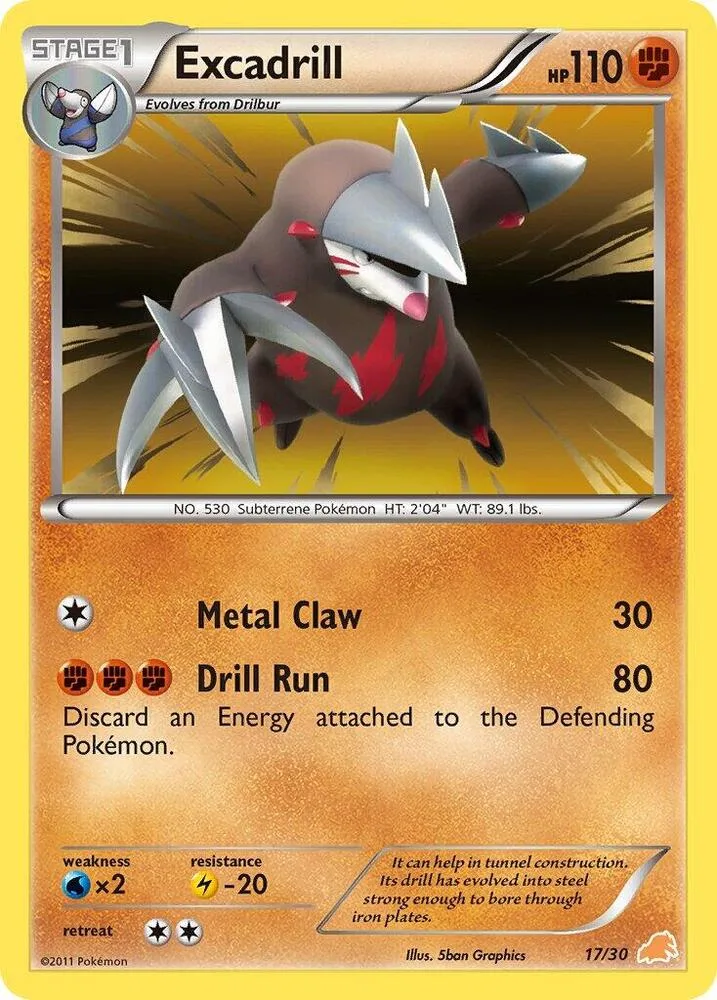 Excadrill (#17 Non-Holo) card front