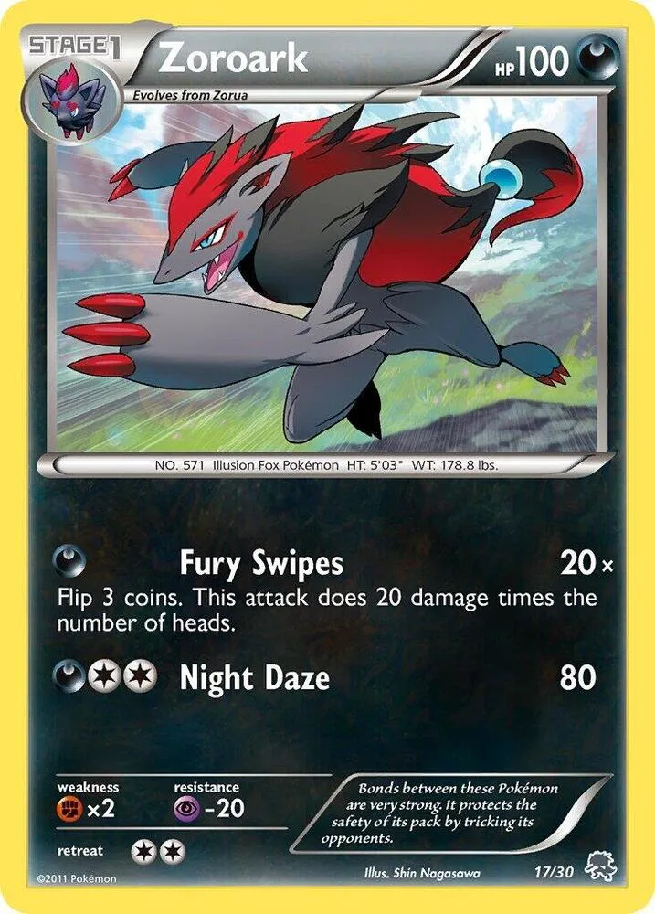 Zoroark (#17 Non-Holo) card front