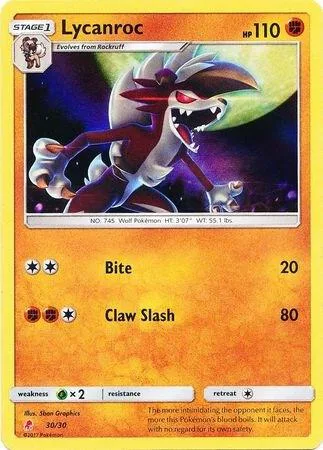 Lycanroc (#30 Holofoil) Holofoil card
