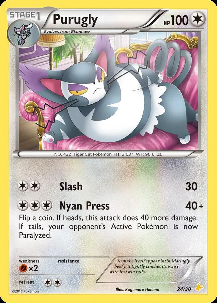 Purugly card front