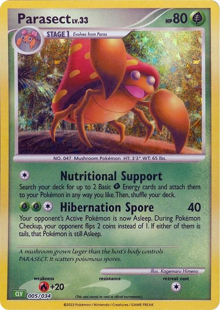 Parasect card front
