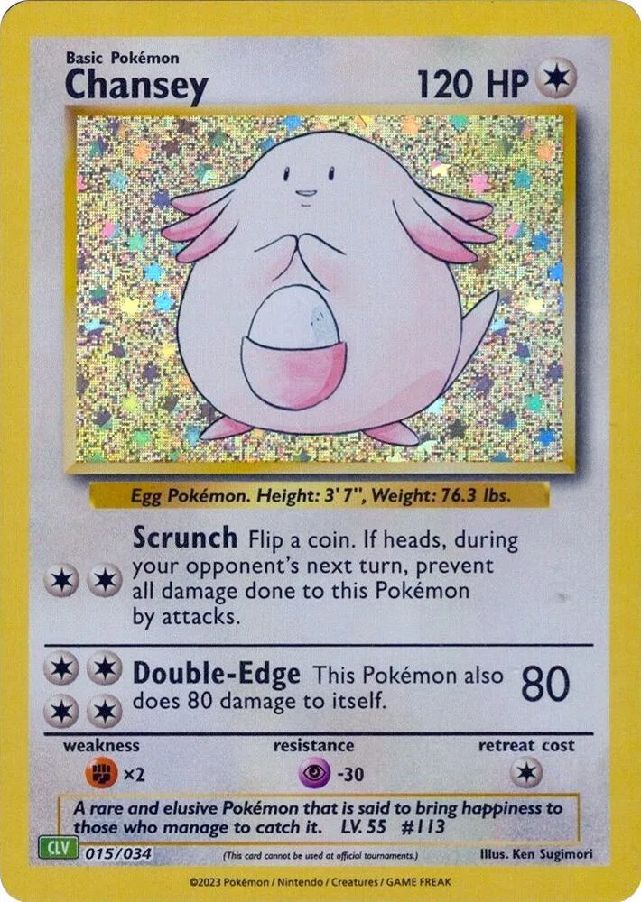 Chansey card front