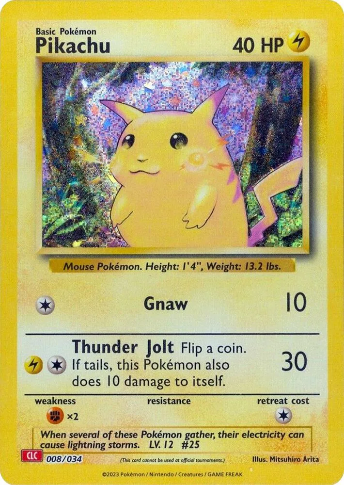 Pikachu card front