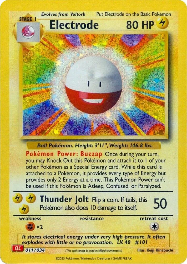 Electrode card front