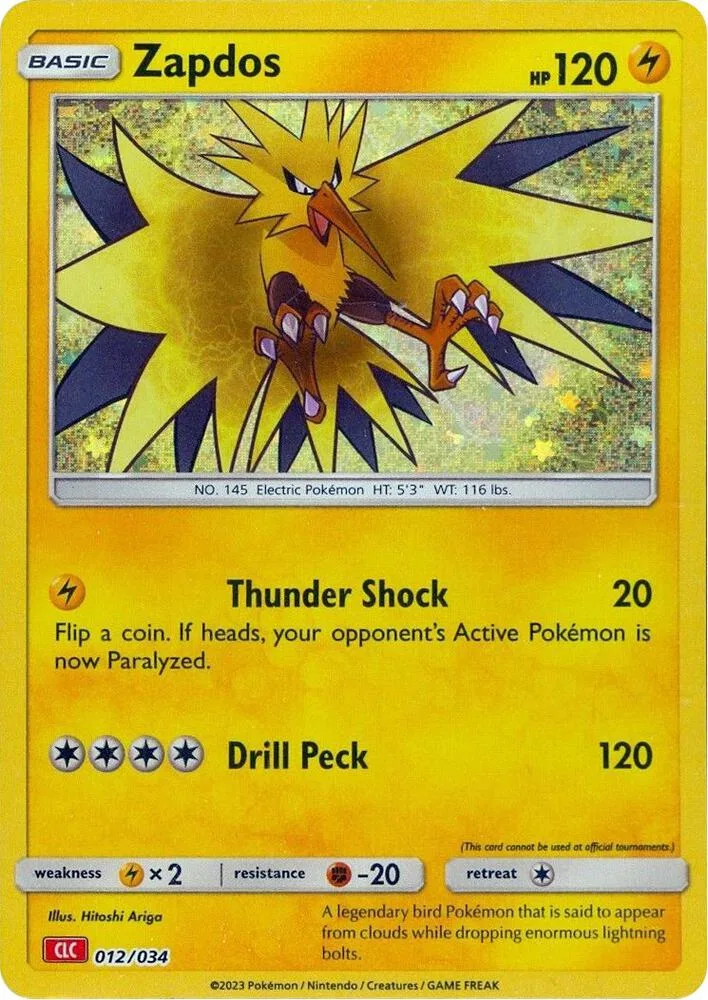 Zapdos card front