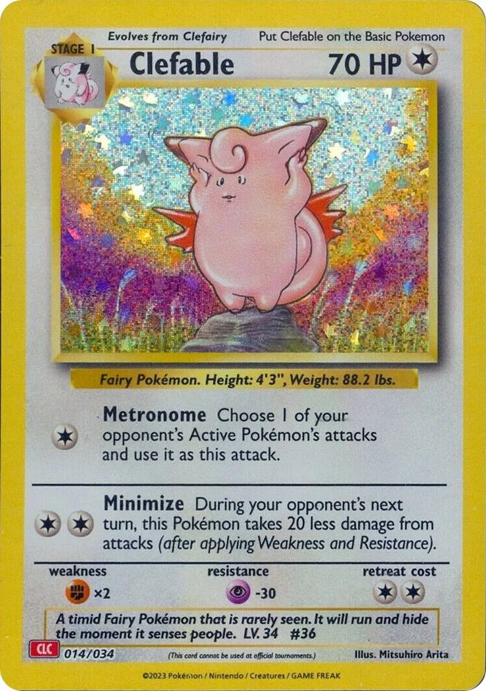 Clefable card front