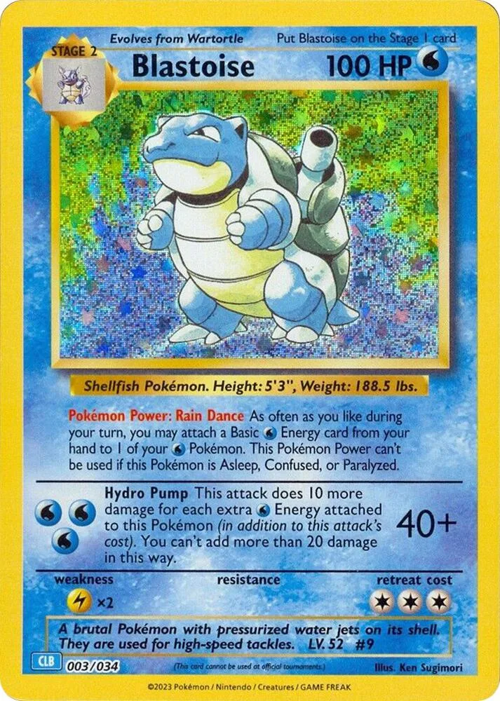 Blastoise card front