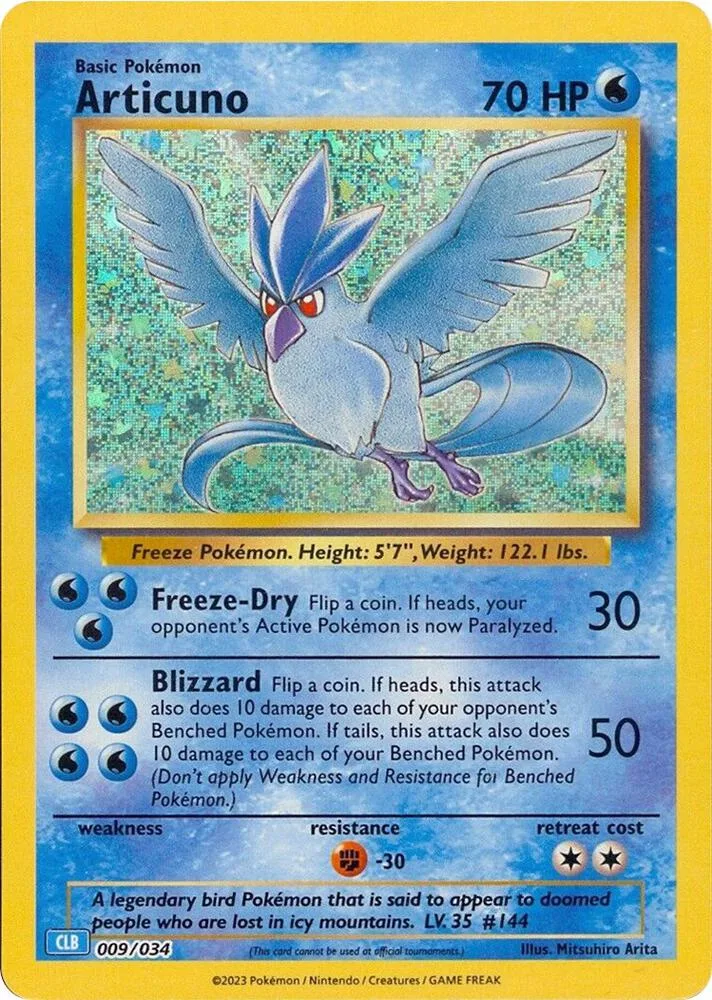 Articuno card front