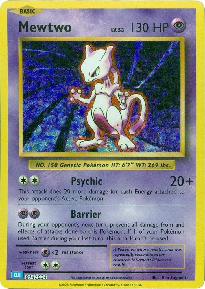 Mewtwo card front