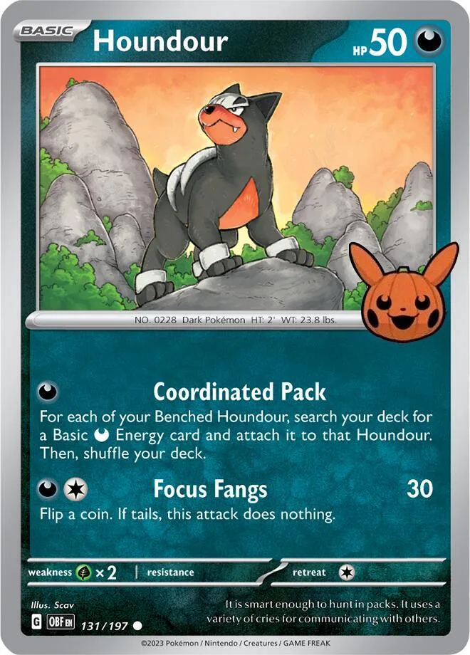 Houndour card front