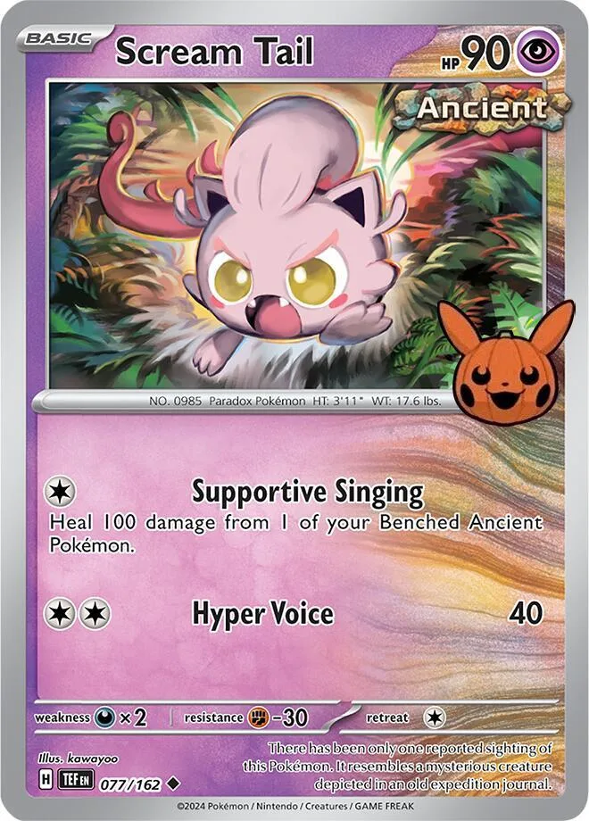 Scream Tail card front