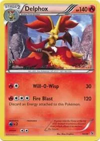 Delphox card front