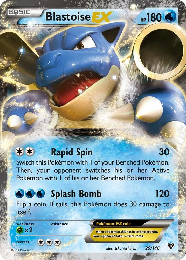 Blastoise EX card front
