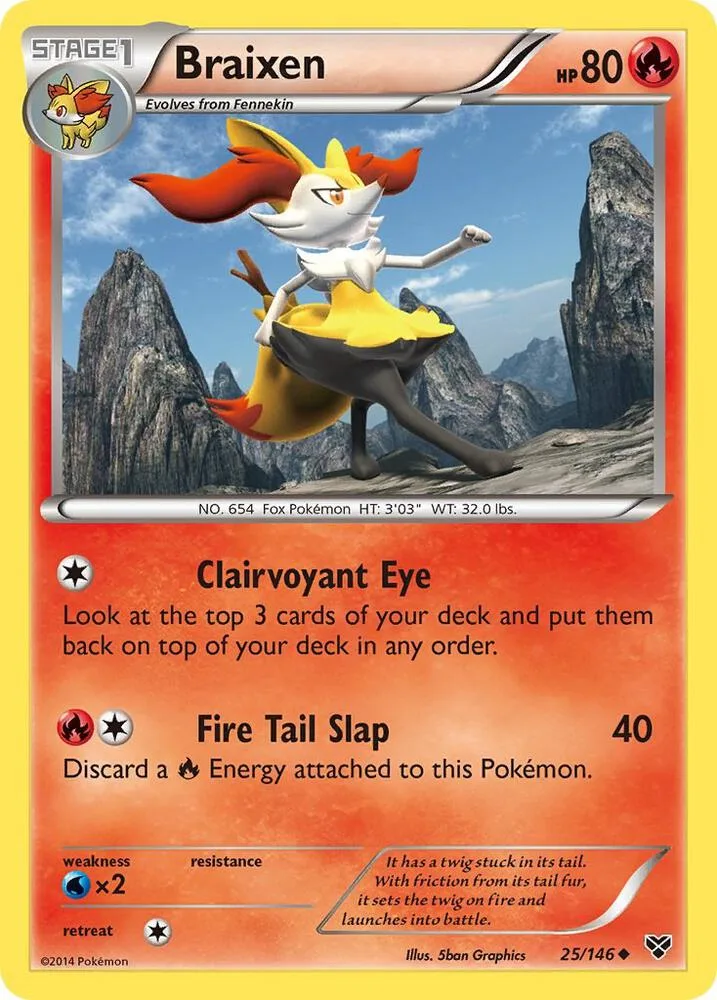 Braixen card front
