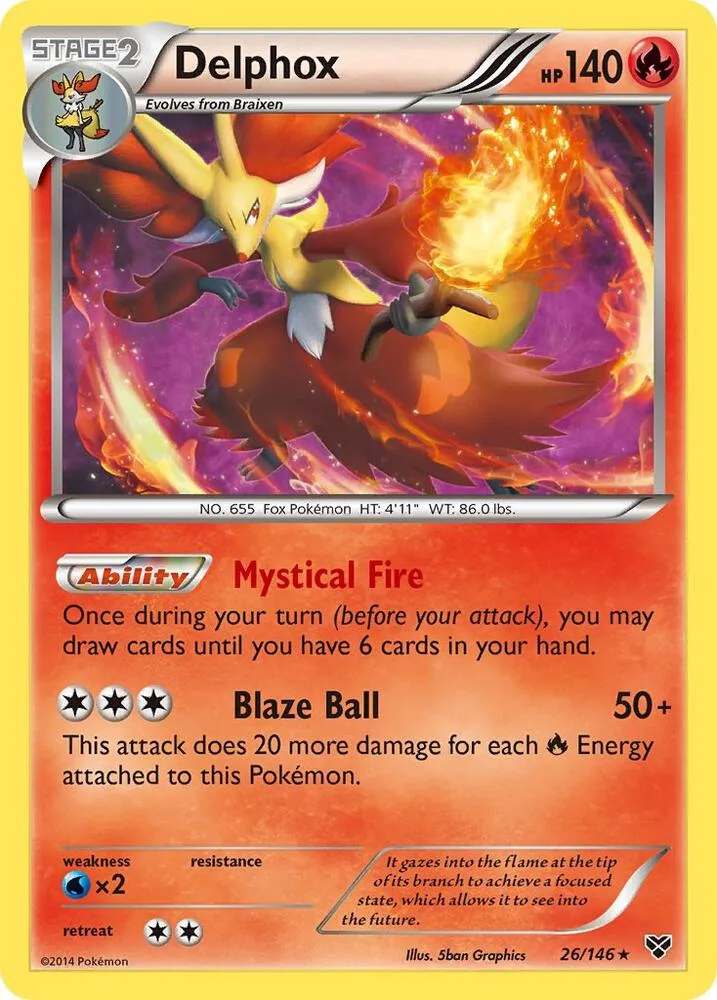 Delphox card front