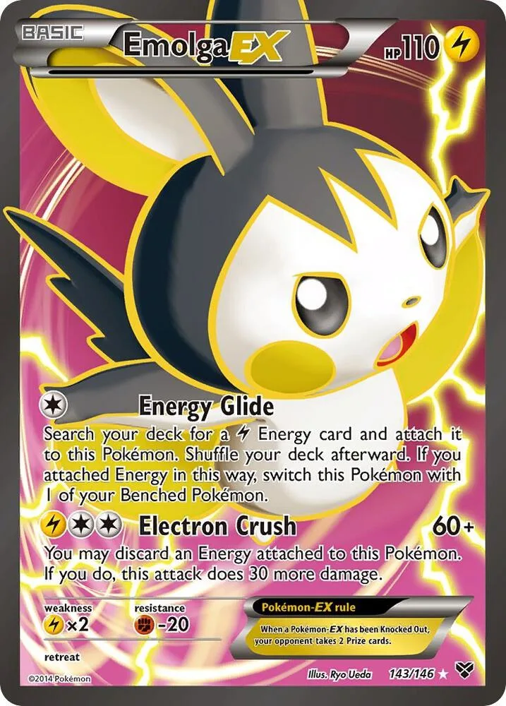 Emolga EX (143 Full Art) Holofoil card