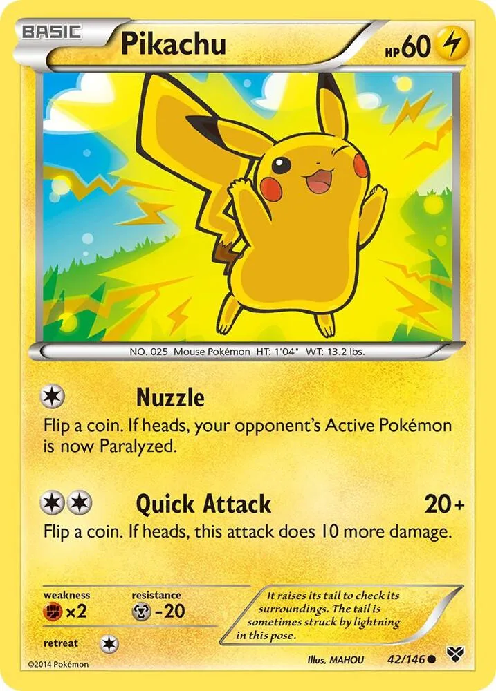 Pikachu card front
