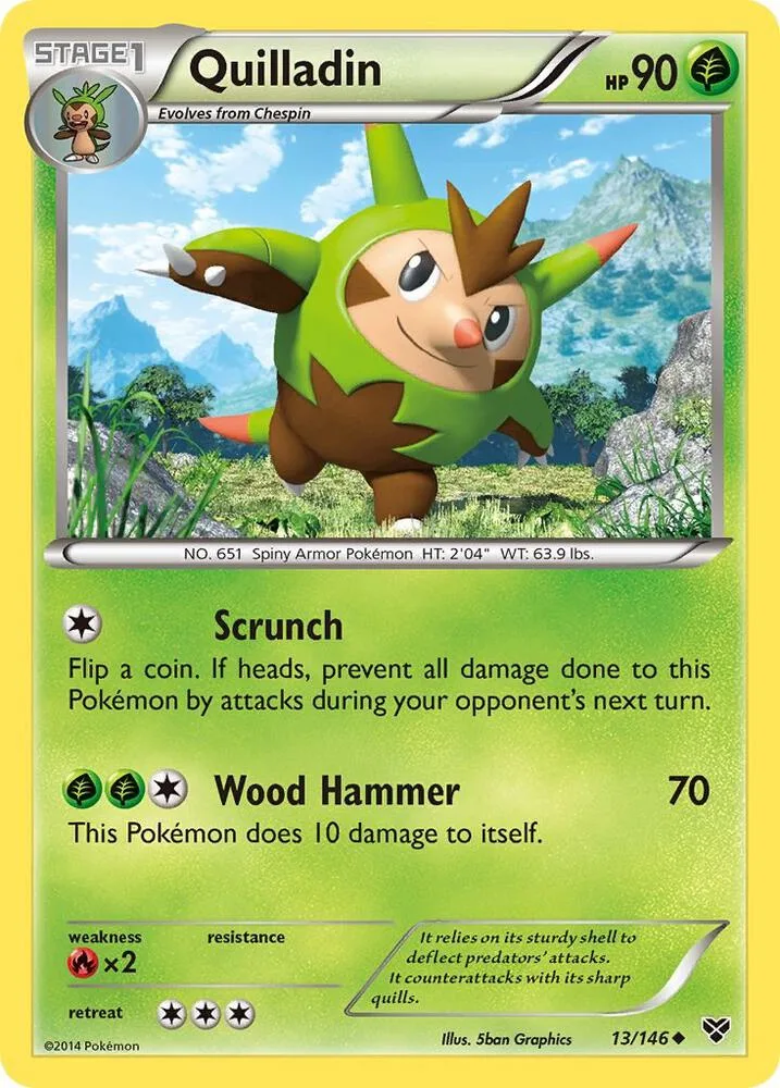 Quilladin card front
