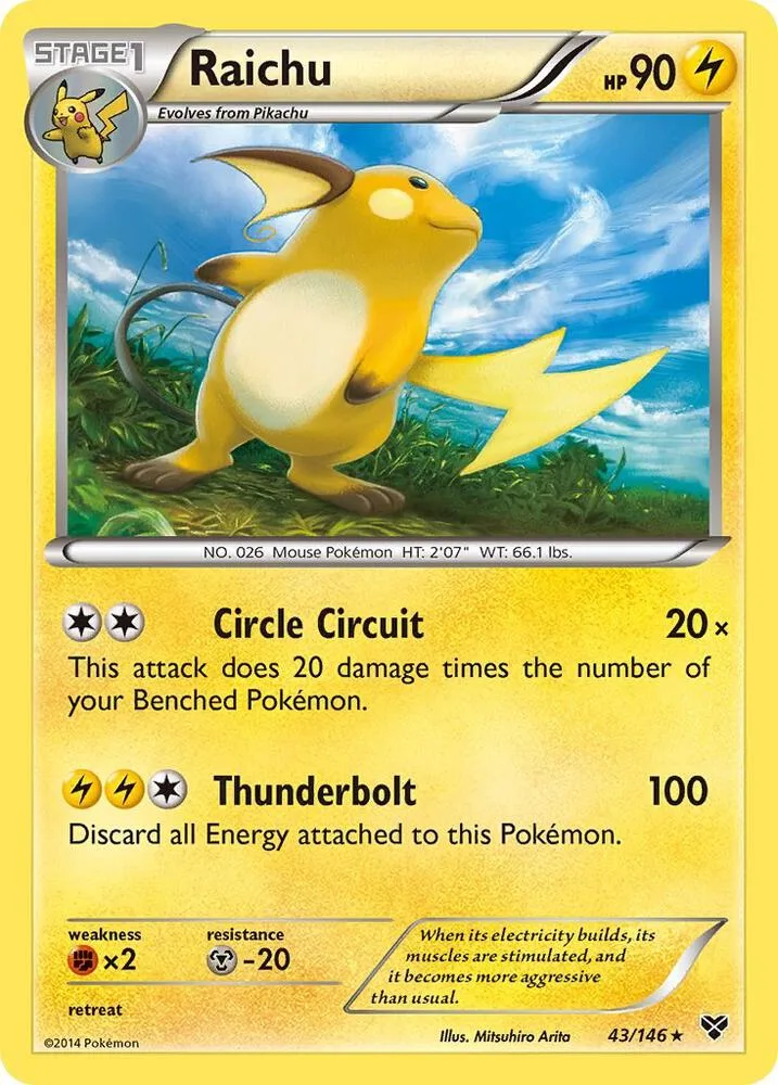 Raichu card front
