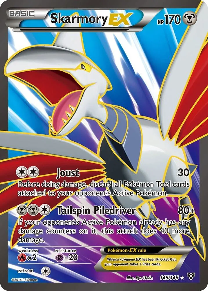 Skarmory EX (145 Full Art) Holofoil card
