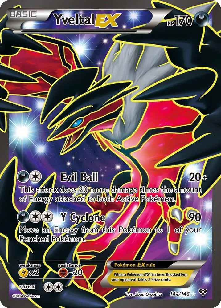 Yveltal EX (144 Full Art) Holofoil card