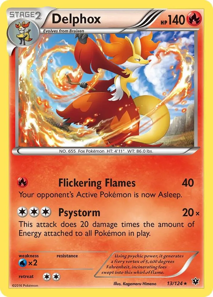 Delphox card front