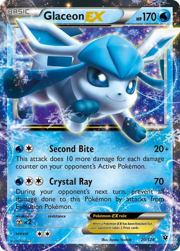 Glaceon EX card front