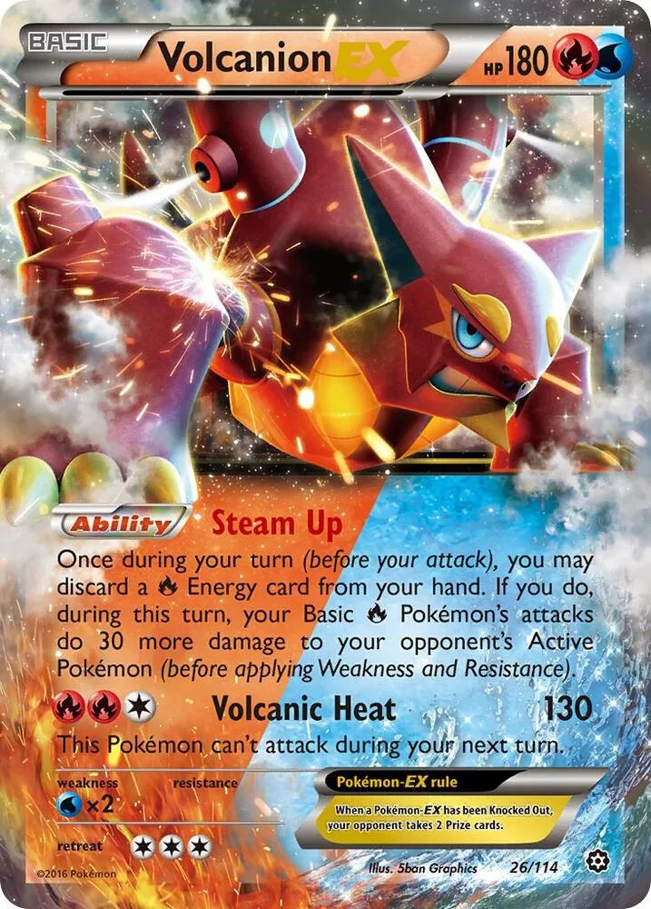 Volcanion EX card front