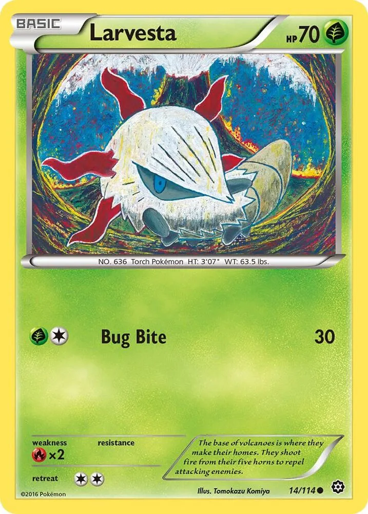 Larvesta card front