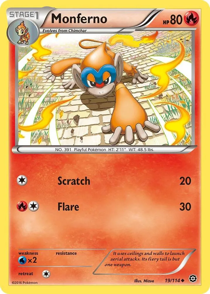 Monferno card front