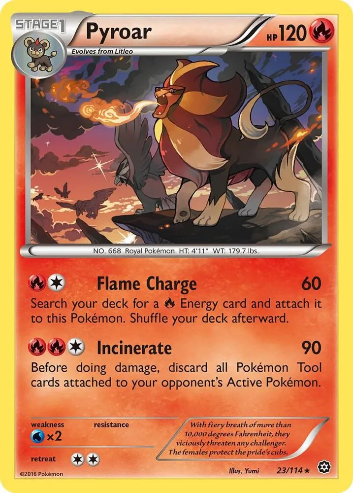 Pyroar card front
