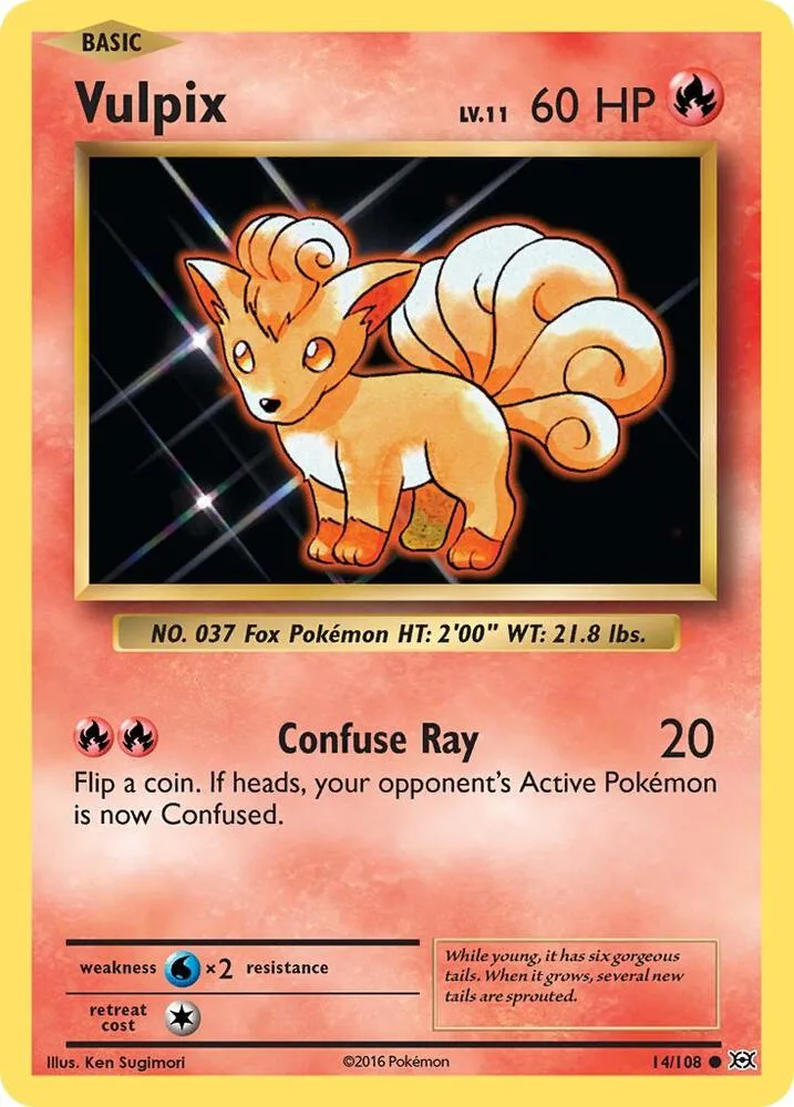 Vulpix card front