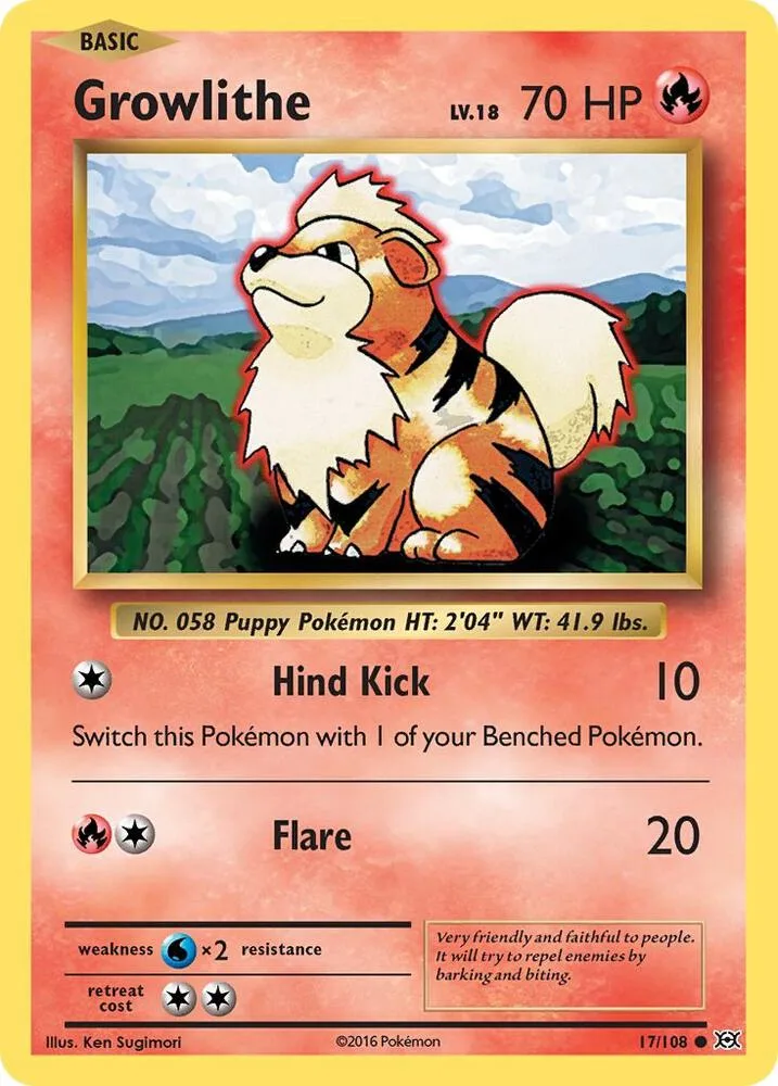 Growlithe card front