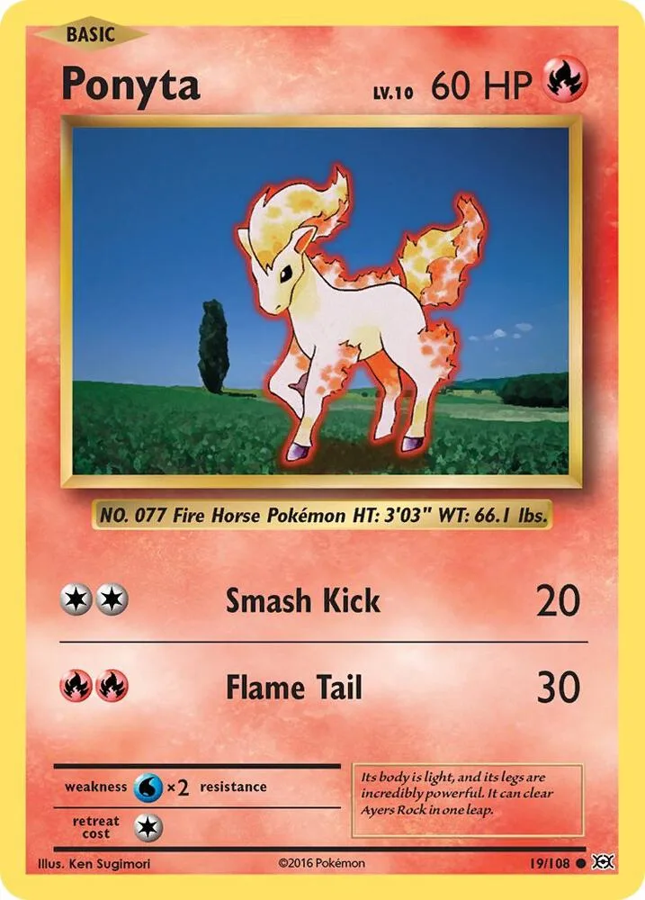 Ponyta card front