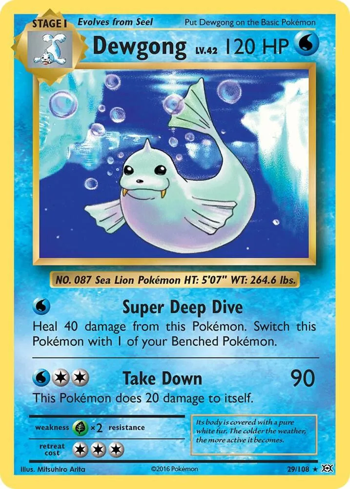 Dewgong card front