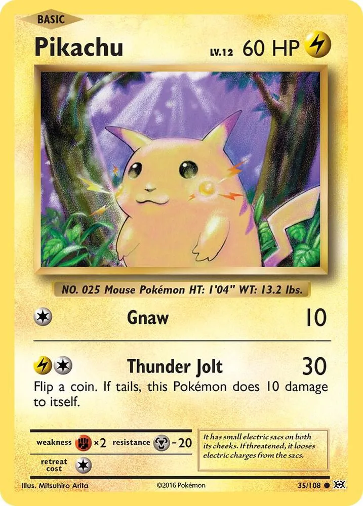 Pikachu card front