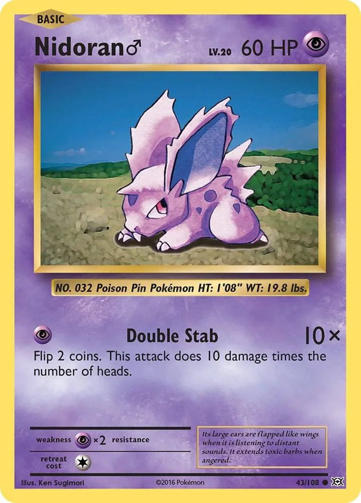 Nidoran M card front