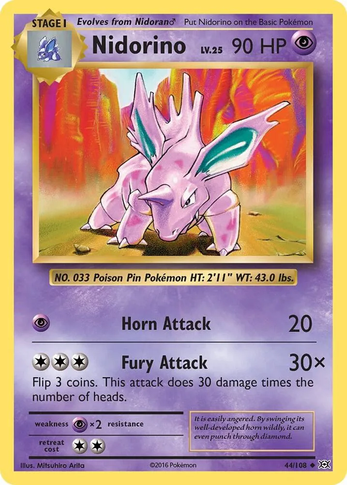 Nidorino card front
