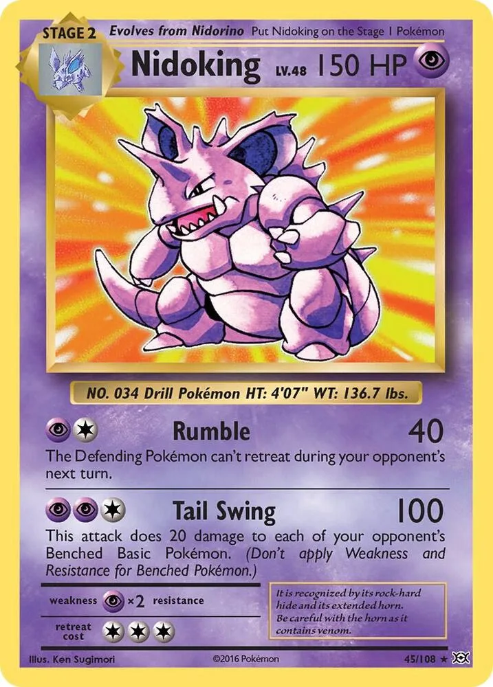 Nidoking card front