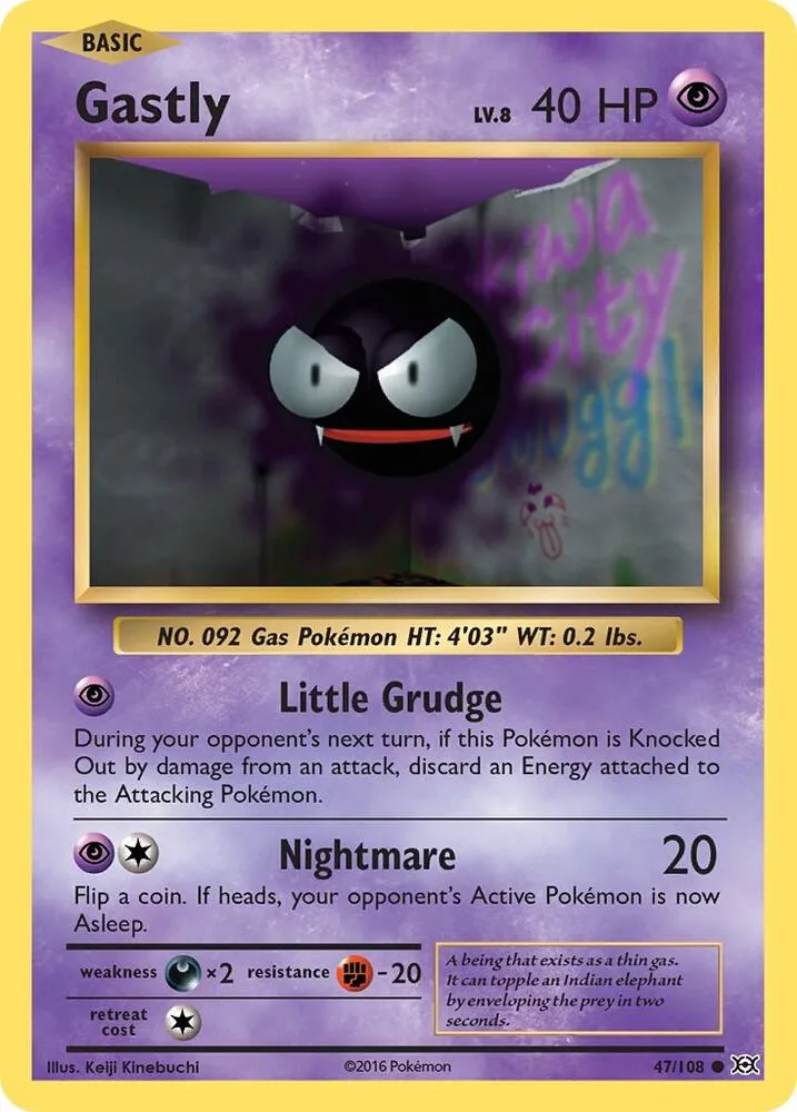 Gastly card front