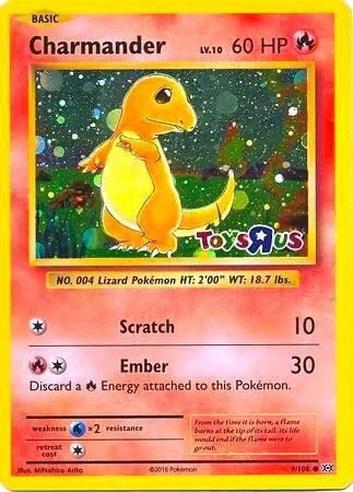 Charmander Toys R Us card