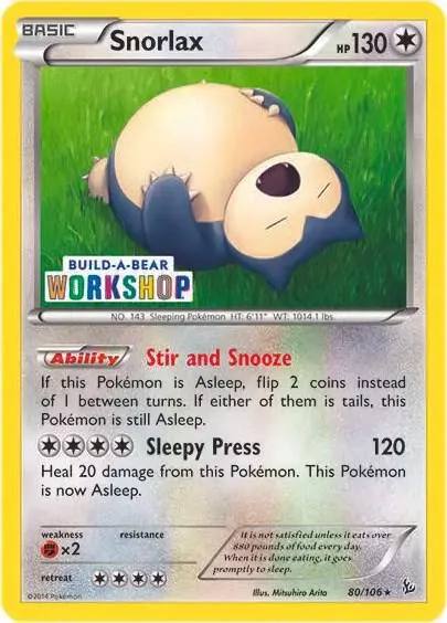 Snorlax Build-A-Bear card