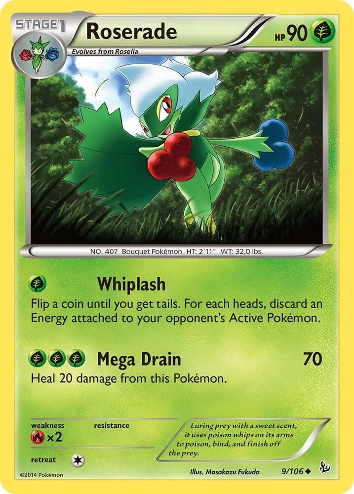 Roserade card front