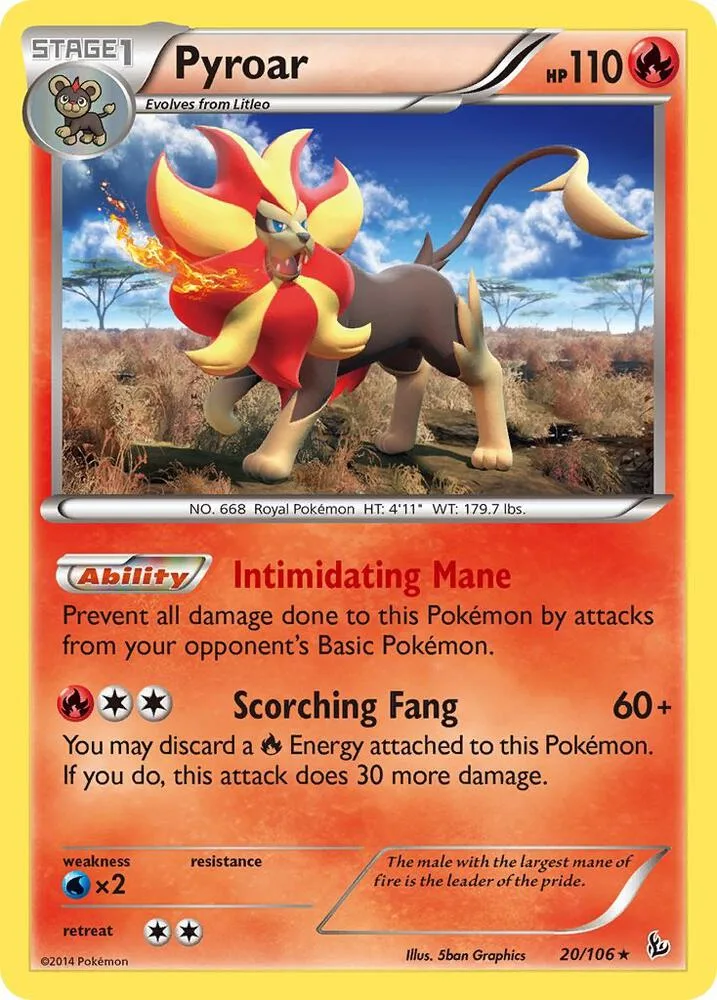 Pyroar card front