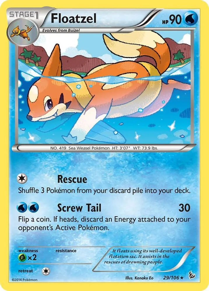 Floatzel card front